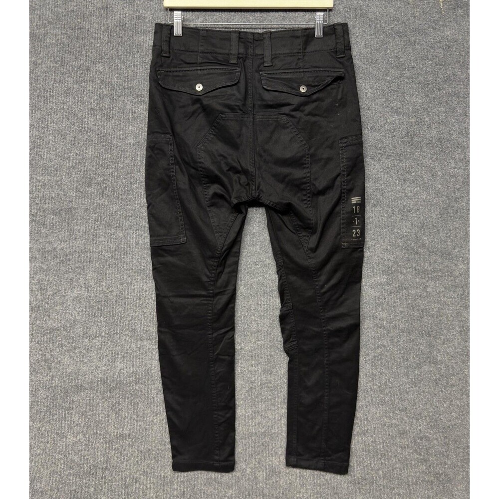 G-Star RAW Flight Cargo 3D Skinny Pants Mens 32x32(28) Black Stretch Street - Picture 2 of 16
